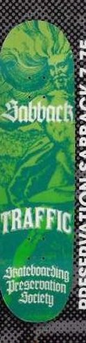 Traffic Sabback Preservation deck in the Traffic Skateboards 2008 Product Update