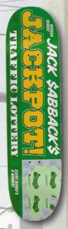 Traffic Sabback Jack Bodega deck in the Traffic Skateboards 2008 Spring