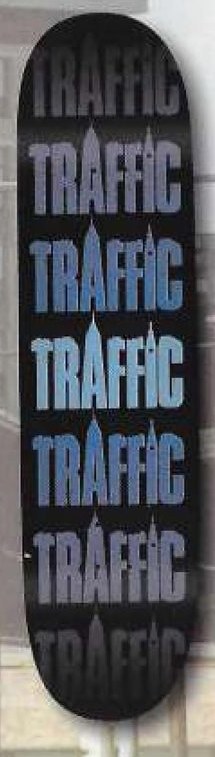 Traffic Buildings Logo (Blue) deck in the Traffic Skateboards 2008 Spring
