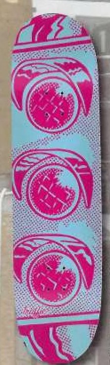 Traffic Light Logo (Blue/Pink) deck in the Traffic Skateboards 2008 Spring