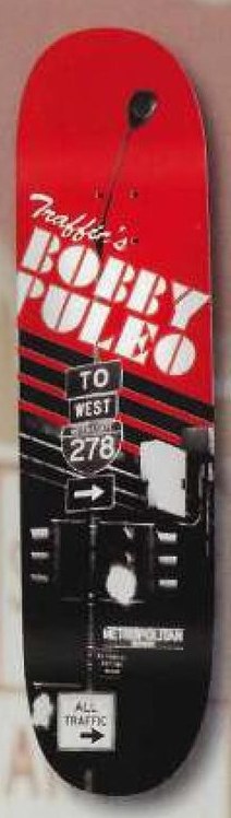 Traffic Puleo Bobby BQE (Red) deck in the Traffic Skateboards 2008 Spring