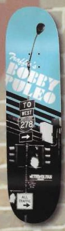 Traffic Puleo Bobby BQE (Blue) deck in the Traffic Skateboards 2008 Spring