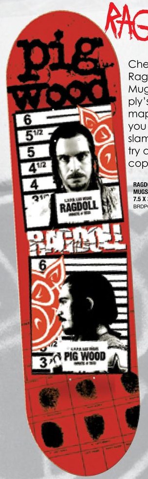 Pig Ragdoll Mugshot deck in the Tumyeto Catalog 2006 Spring