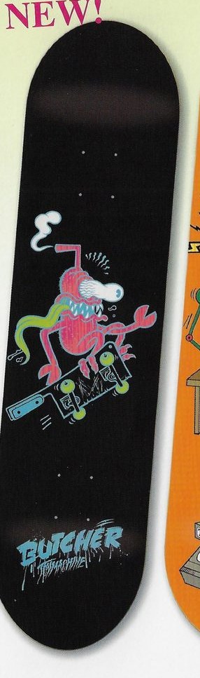Toy Machine Butcher Moniker deck in the Tumyeto 2007 Spring Catalog