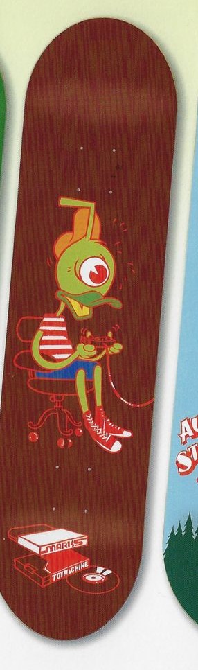 Toy Machine Marks Moniker deck in the Tumyeto 2007 Spring Catalog