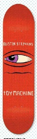 Toy Machine Stephens Eyeballs deck in the Tum Yeto Fall 2009 catalogue