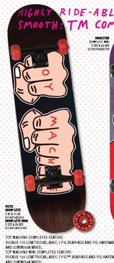 Toy Machine Fists deck in the Tum Yeto Spring 2009 catalogue