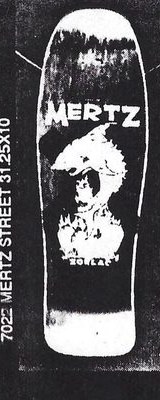 Zorlac Mertz Street deck in the Zorlac Catalog 1991