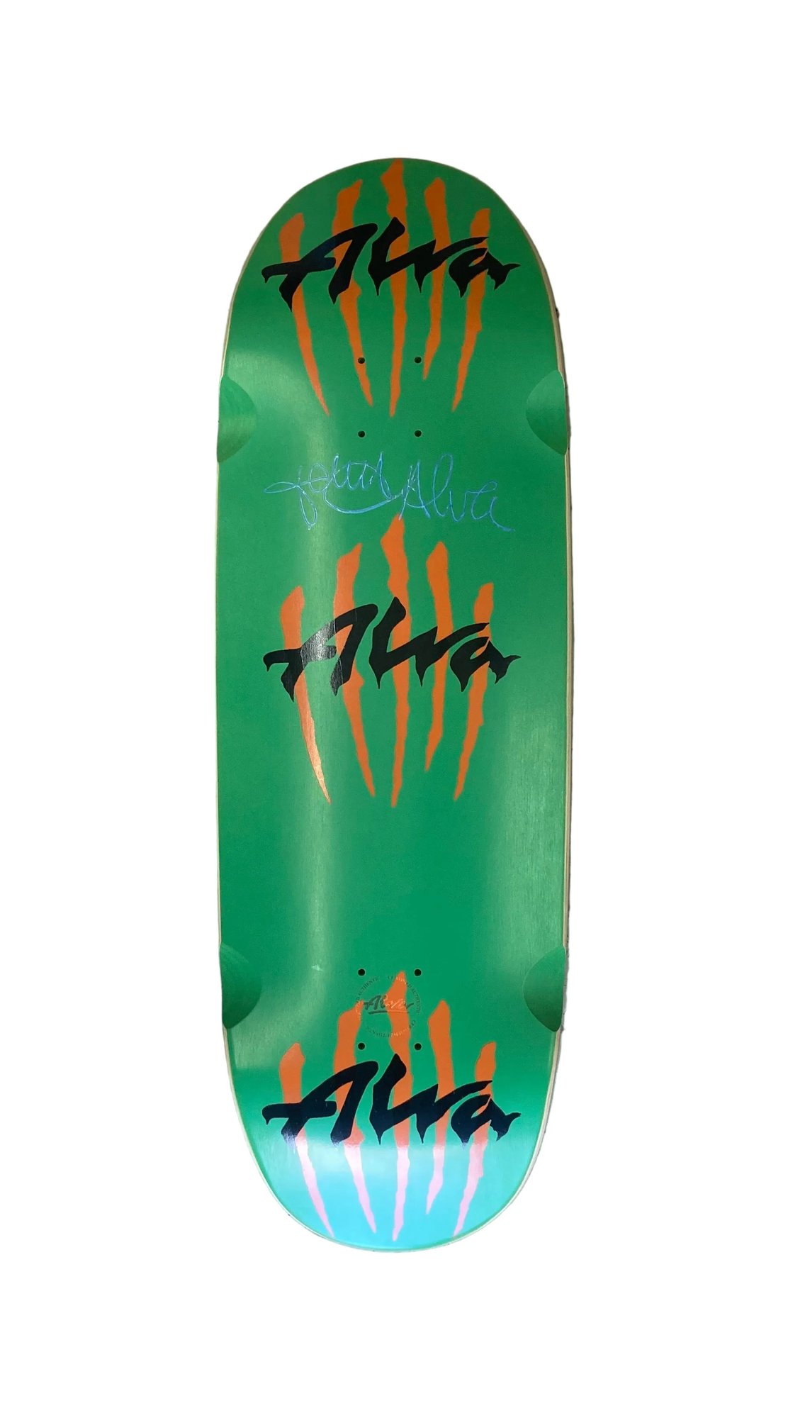 Alva EGG Orange Triple Scratch Team logo deck