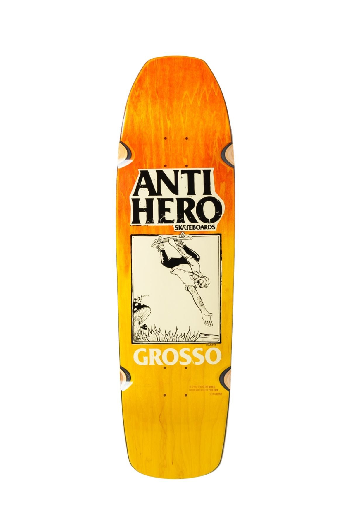 Anti Hero Grosso Hand Plant Wheels | SSD25 | Orange Fade deck