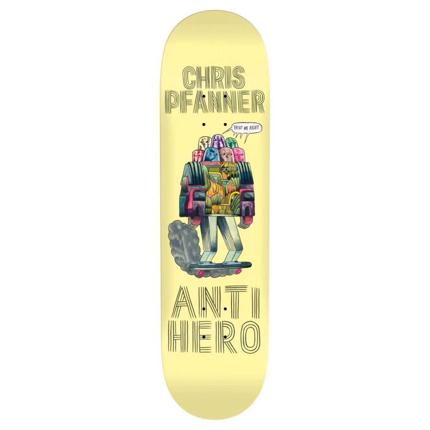 Anti Hero Pfanner Hug the Pavement Pro (Yellow) deck