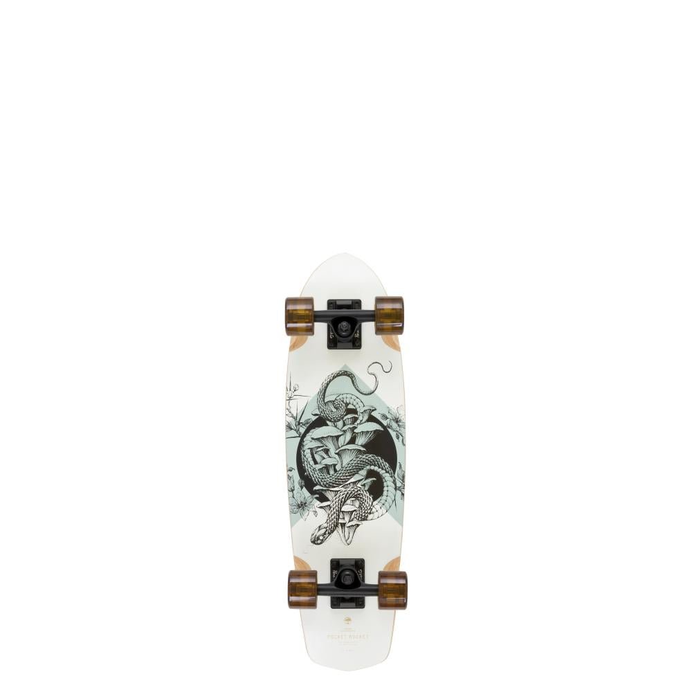 Arbor Bamboo Pocket Rocket White/Black Cruiser deck