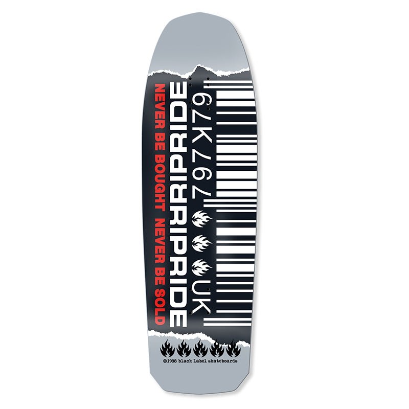 Black Label Ripride Skateshop Barcode Cross deck