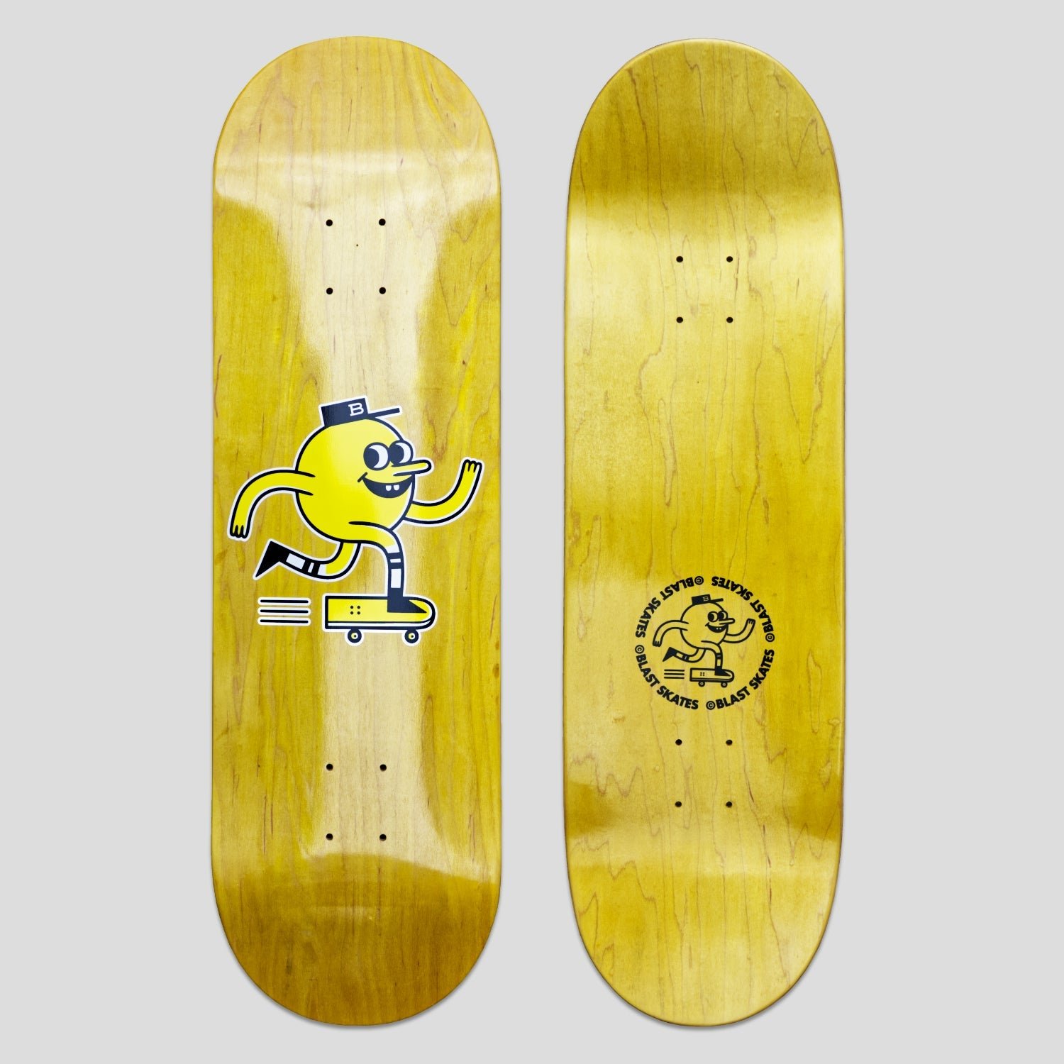 Blast Classic Mascot Logo Yellow Stain deck