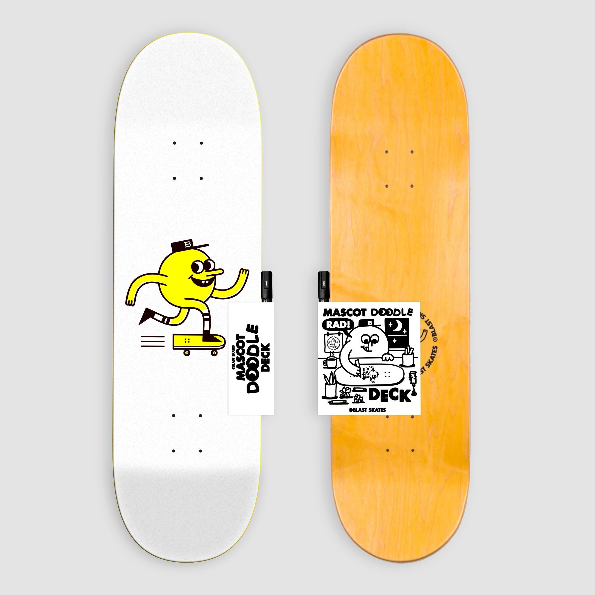 Blast Mascot Logo Doodle deck