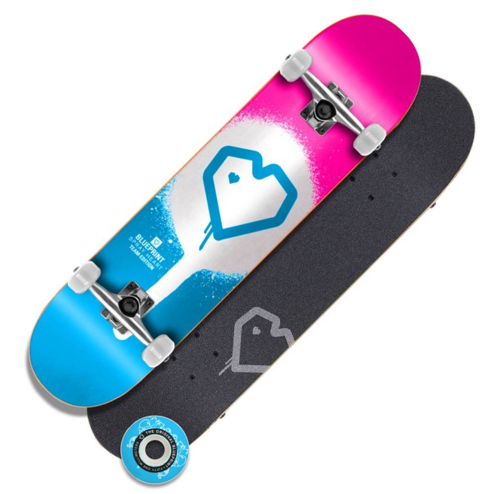 Blueprint Spray Heart (Blue/Pink) deck