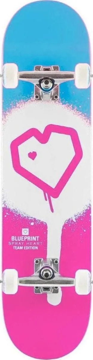 Blueprint Spray Heart Mini (Pink/Blue) deck