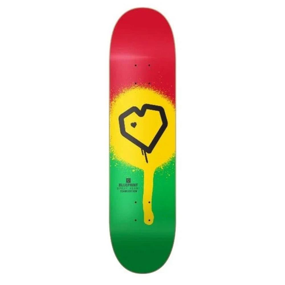Blueprint Spray Heart Rasta deck