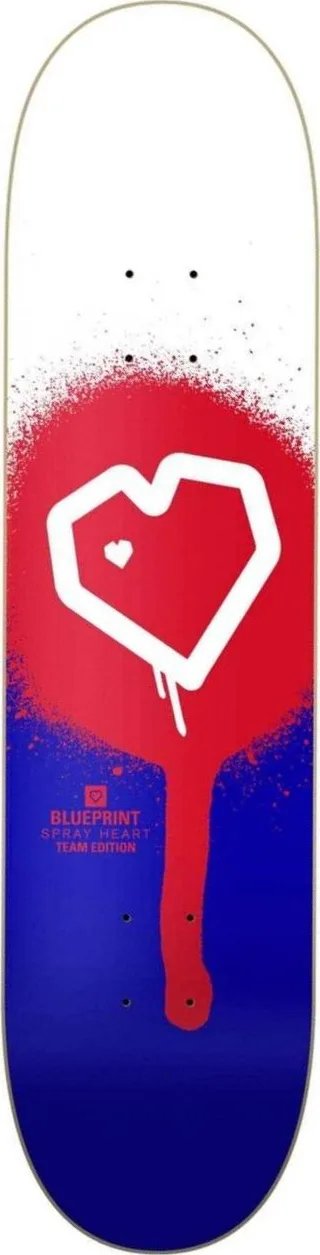 Blueprint Spray Heart (Red/White/Blue) deck