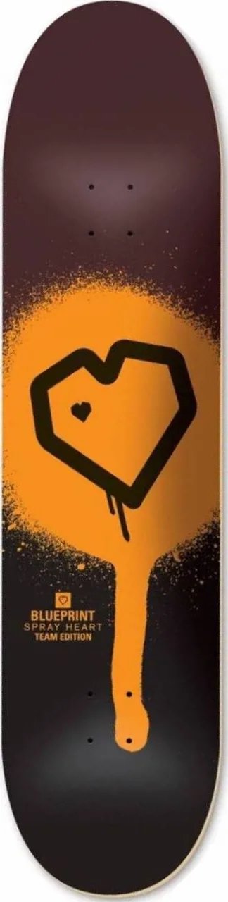 Blueprint Sprayheart (Black/Orange) deck