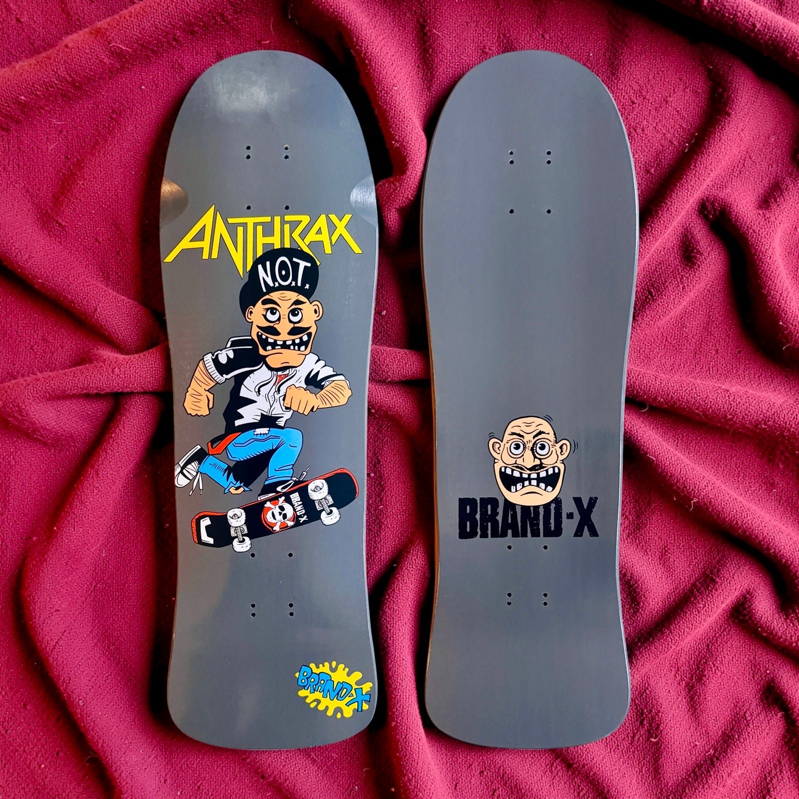Brand-X Anthrax NOT MAN Skater deck