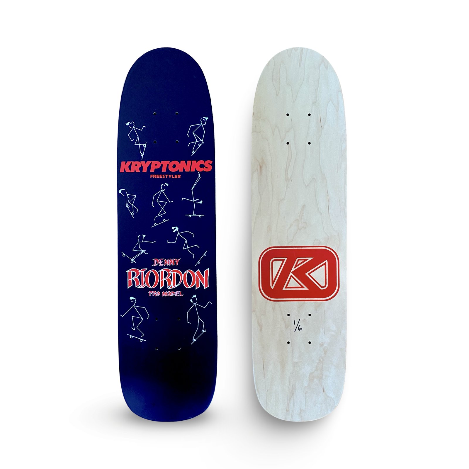 Brand-X Denny Riordon Stick Man FREESTYLE AUTOGRAPHED deck