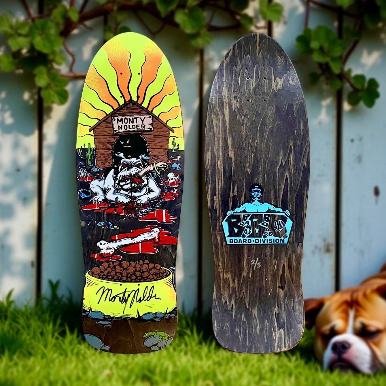 Brand-X Monty Nolder Bulldog BBC & AUTOGRAPHED deck