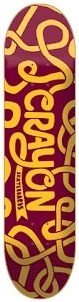 Crayon Logo deck – new colourway (maroon/gold) deck