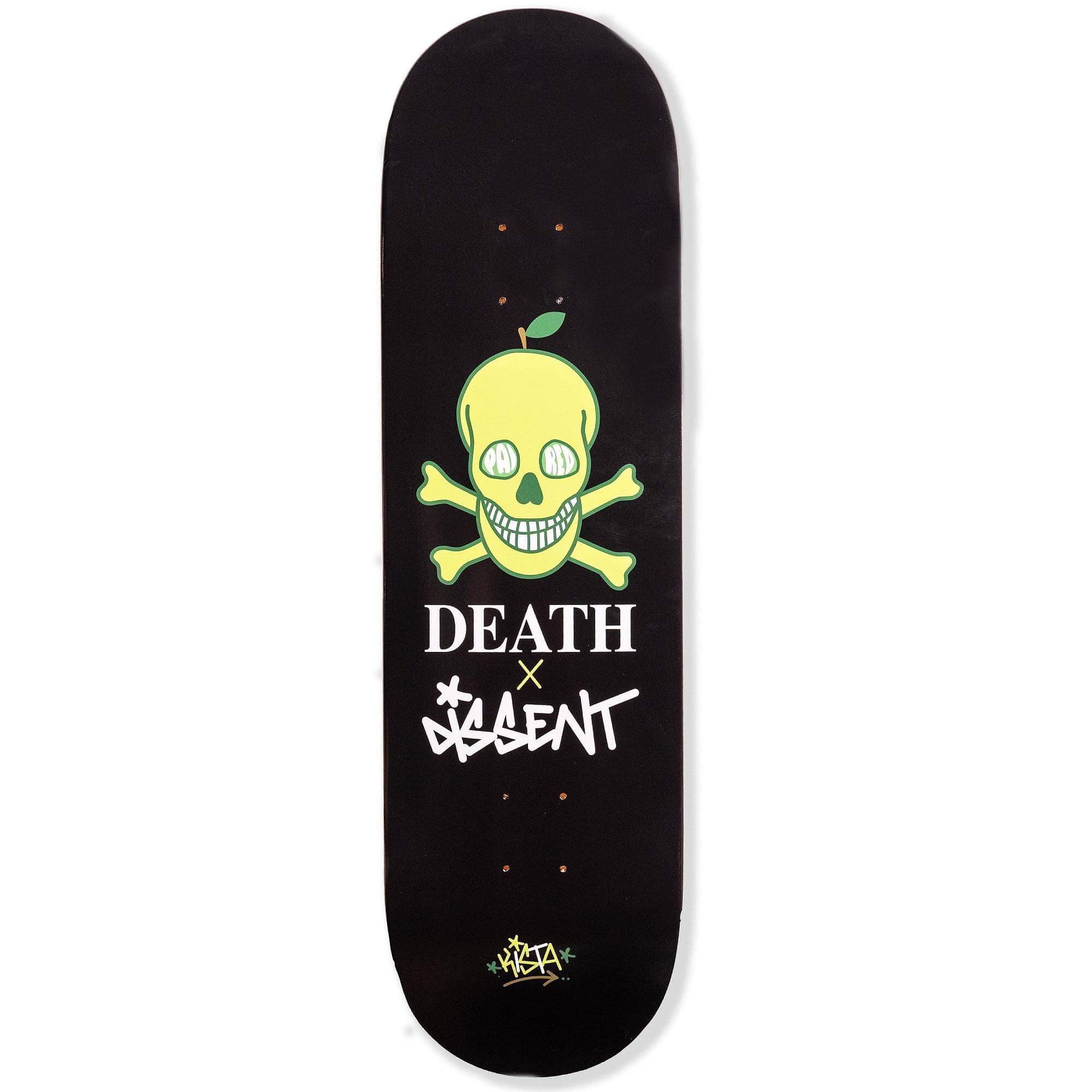 Death Skateboards Dissent x Paired OG Skull Reimagined | Black deck