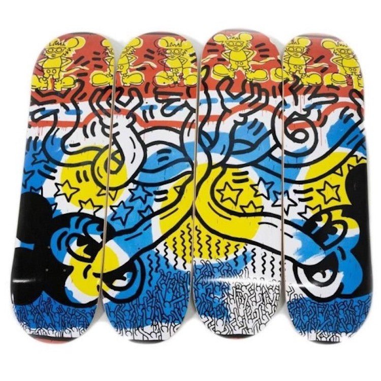 Diamond Supply Co Keith Haring Hands By Mickey 4 Set deck