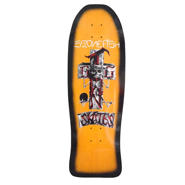 Dogtown Stonefish Shaped (Orange Stain / Black Fade) deck