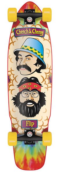 Flip Cheech and Chong Shred Sled TieDye Cruzer deck