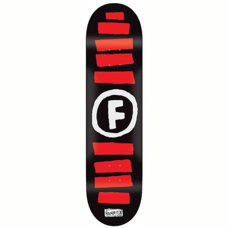 Foundation Doodle Stripe (White / Black / Red) deck