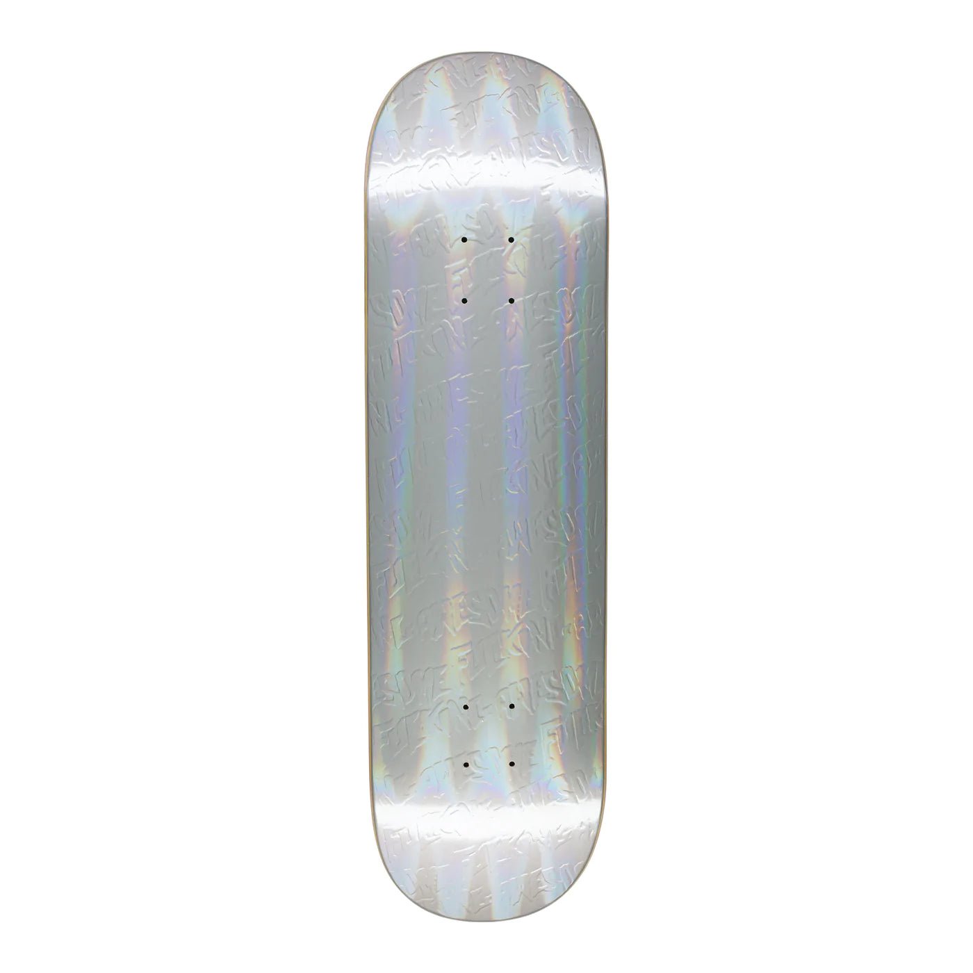 Fucking Awesome Stamp Emboss Silver Rainbow deck