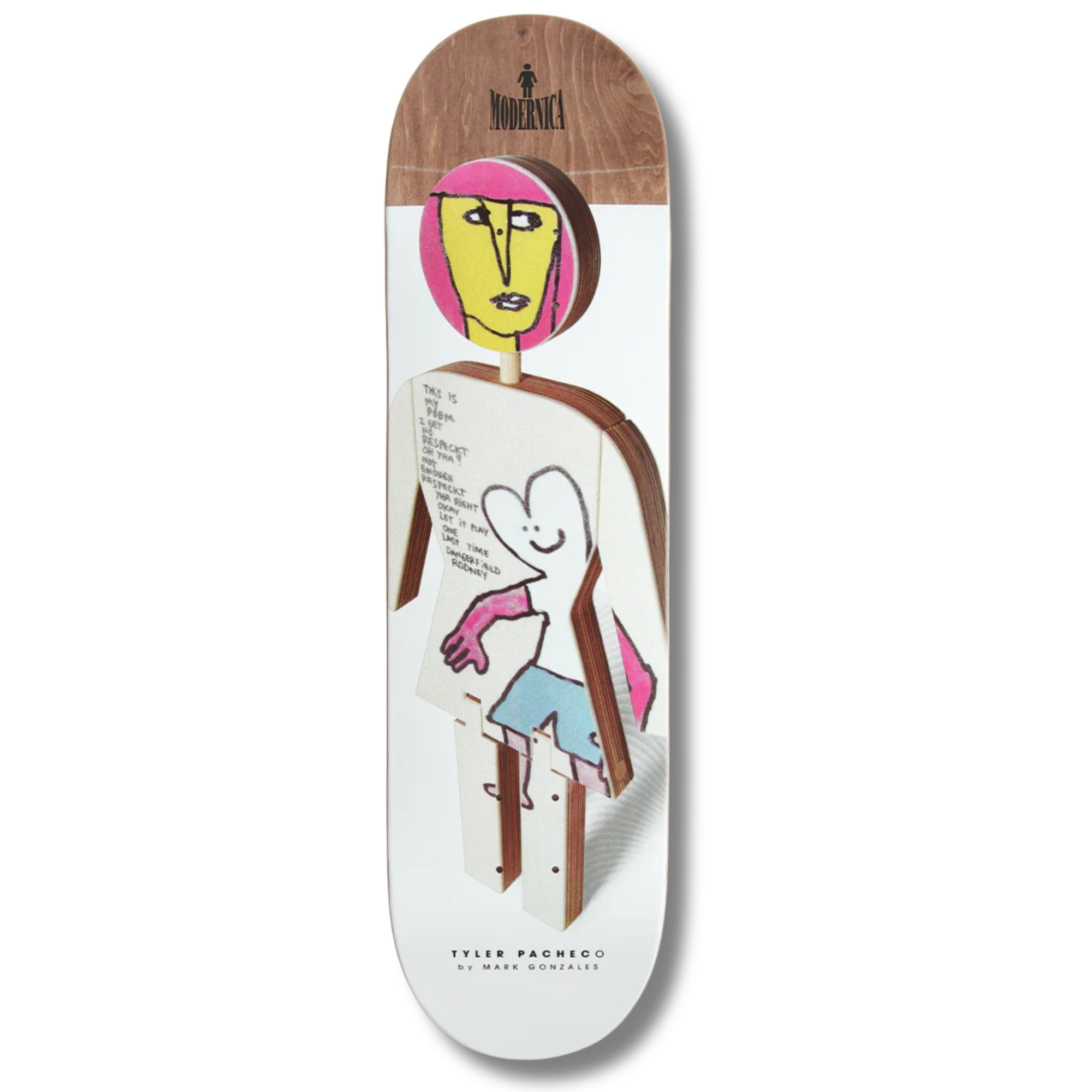 Girl Mark Gonzales X Modernica Pacheco Wooden OG deck