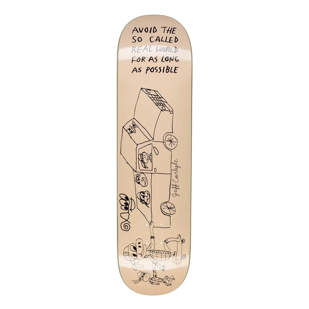 GX1000 Jeff Carlyle Avoid The So Called Real World (Peach) deck