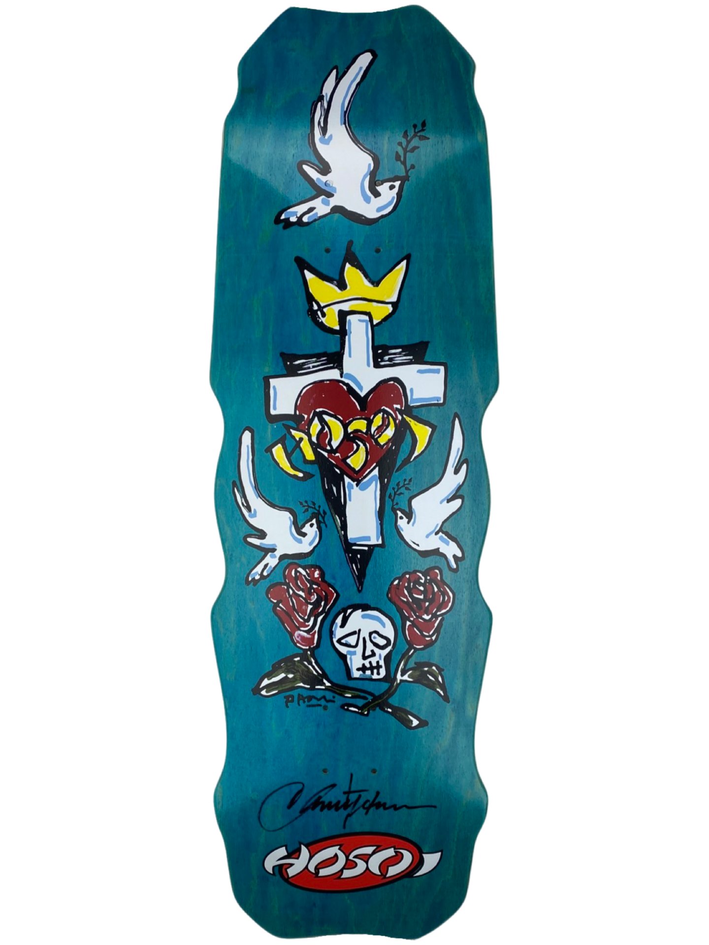 Hosoi Hammerhead Hybrid Turquoise Stain deck