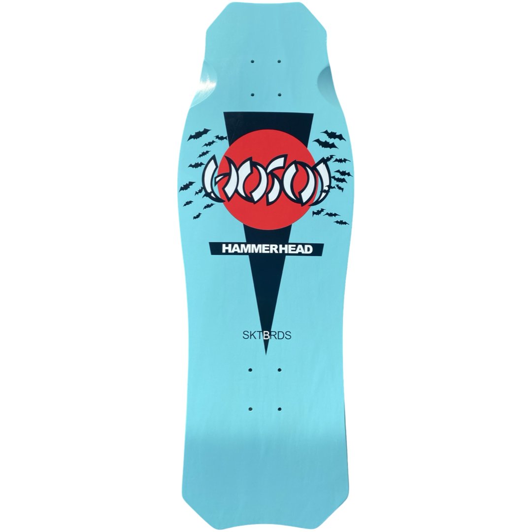 Hosoi O.G. Hammerhead Halloween Bats Turquoise deck