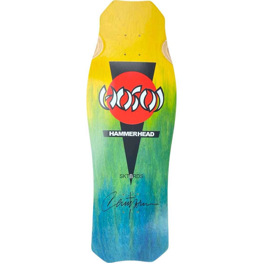 Hosoi O.G. Hammerhead Two Tone (Yellow/Blue Stain) deck