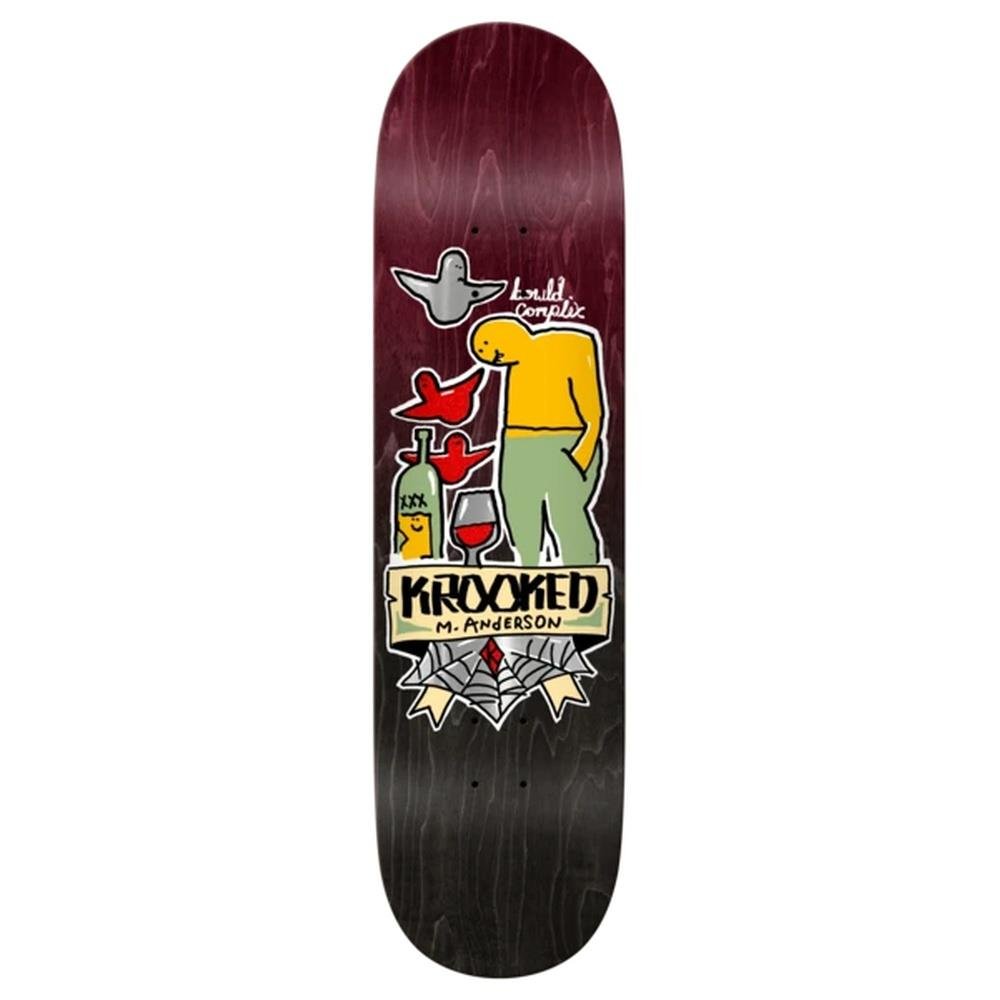 Krooked Manderson Complex Maroon Black deck