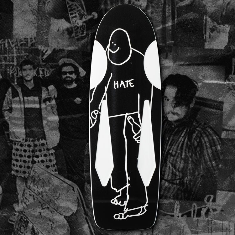 Krooked Skate Shop Day 2025 Hate Beamer Pearl Black / White deck