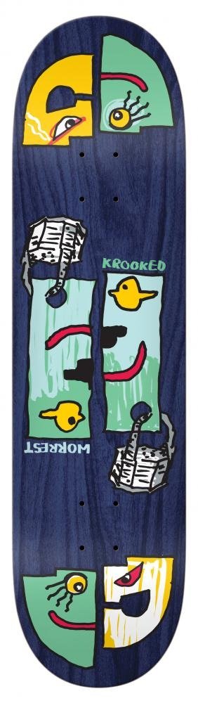Krooked Worrest Lock Up Twin Tail Slick deck
