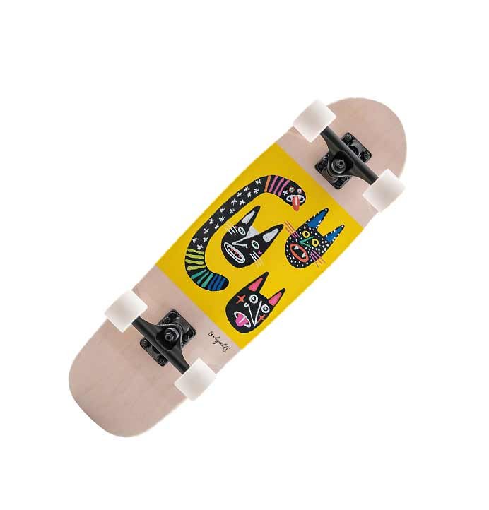 Landyachtz Dinghy Blunt Wild Cats Cruiser Board deck