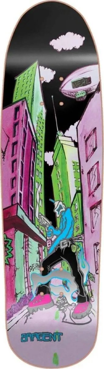New Deal Sargent Invader Slick Neon deck