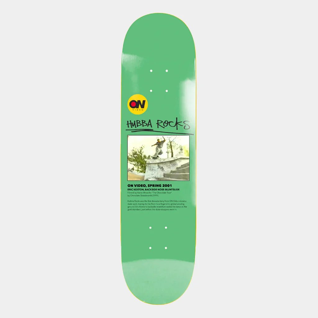 On Video Hubba Rocks Eric Koston deck