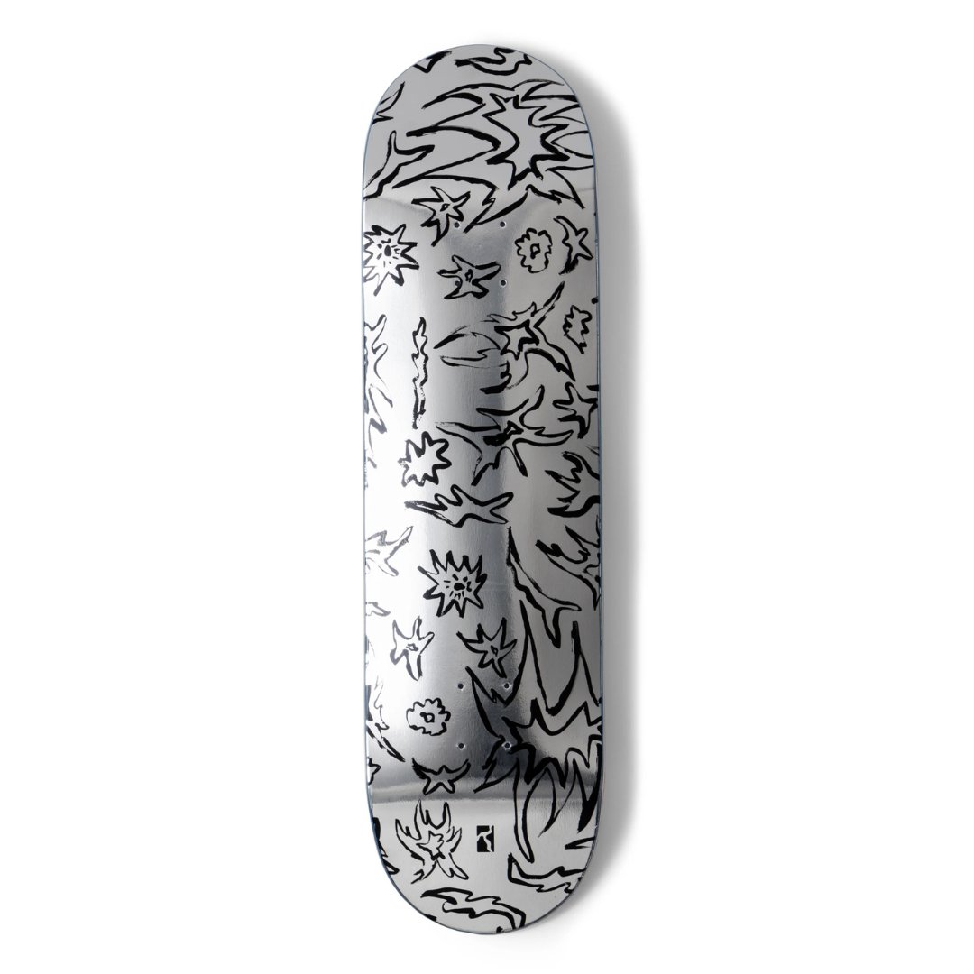 Poetic Collective Silver Tribal board deck
