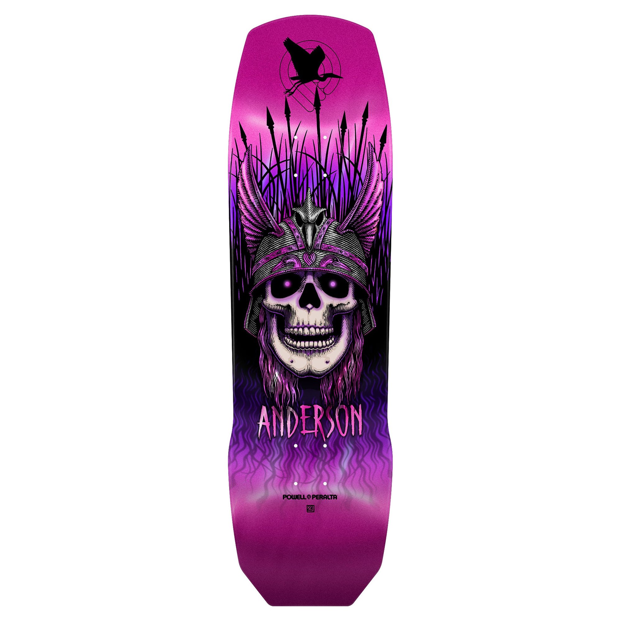 Powell Peralta Andy Anderson - Heron Skull - 7-Py Construction (Pink Foil) deck