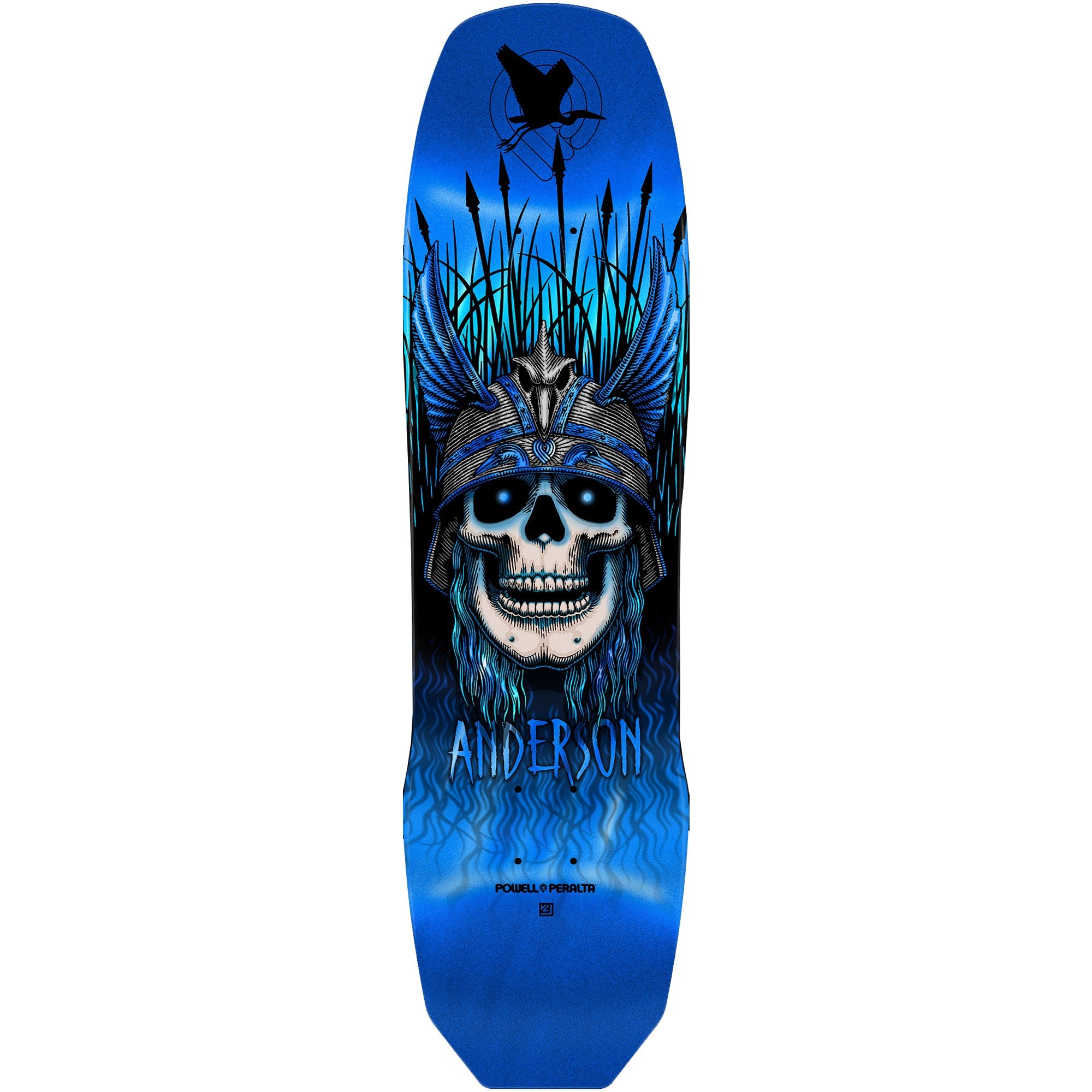Powell Peralta Andy Anderson Heron Skull (Blue Foil) deck