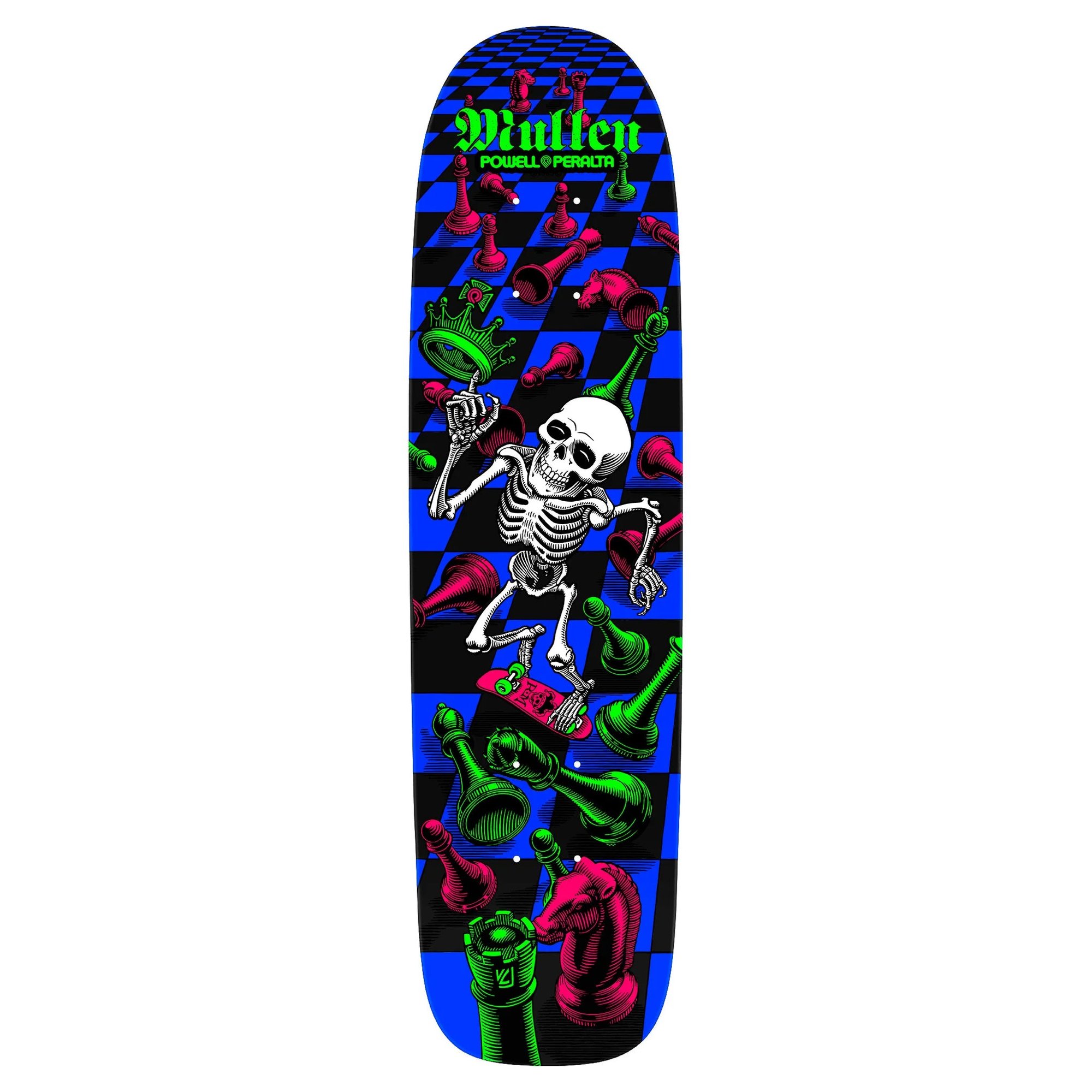 Powell Peralta Bones Brigade Rodney Mullen Chess Board Blacklight Series 14 deck