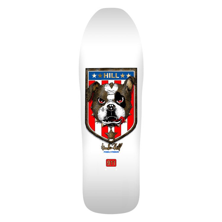 Powell Peralta Frankie Hill - Bull Dog 13 (White/Gold Foil) deck